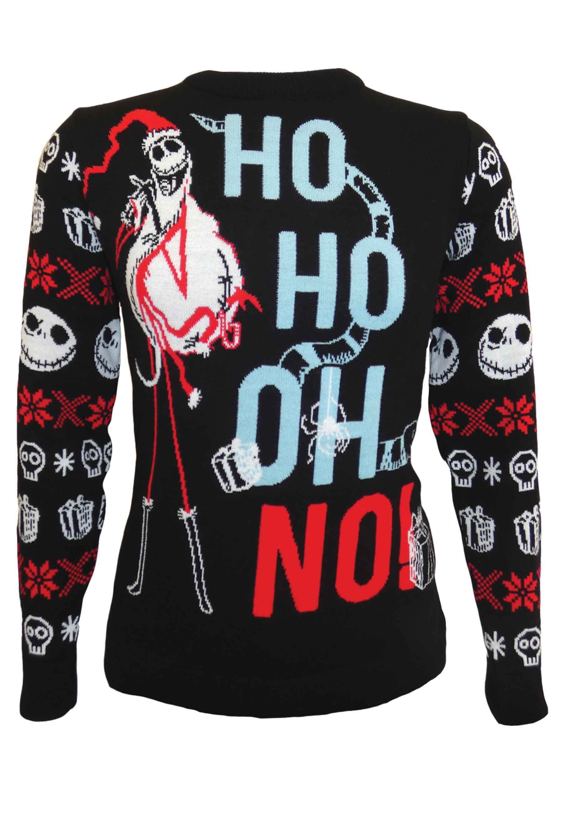 Nightmare Before Christmas Jumper Ho Ho Oh No new Official Unisex Ugly