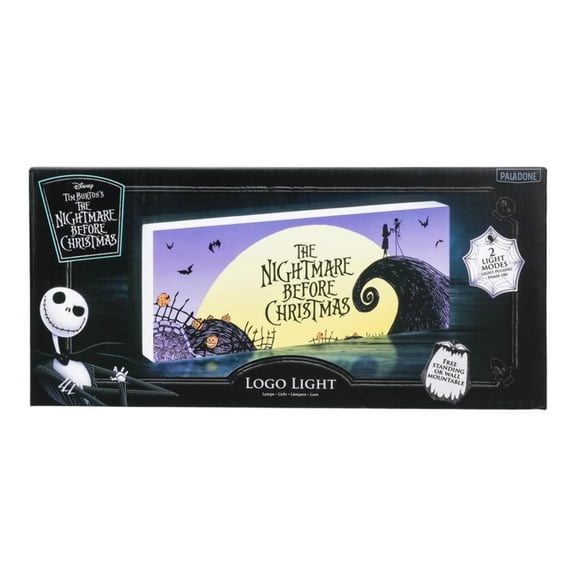 Nightmare Before Christmas Logo Light 12in Official Jack Skellington and Sally Merchandise, Paladone