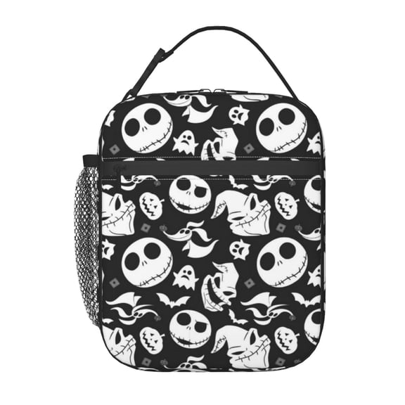 Nightmare Before Christmas Lunch Bag Christmas Halloween Lunch Box Lightweight Portable Reusable Durable Lunch Tote Bag for Work Sport Picnic Camping