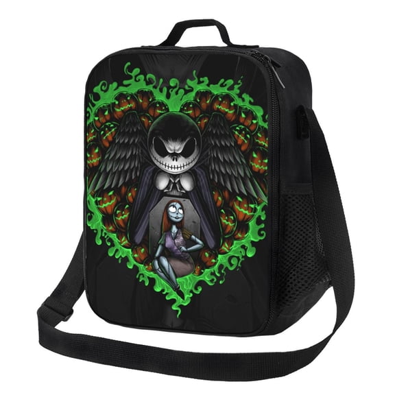 Nightmare Before Christmas Lunch Bag Christmas Halloween Lunch Box Lightweight Portable Reusable Durable Lunch Tote Bag for Work Sport Picnic Camping