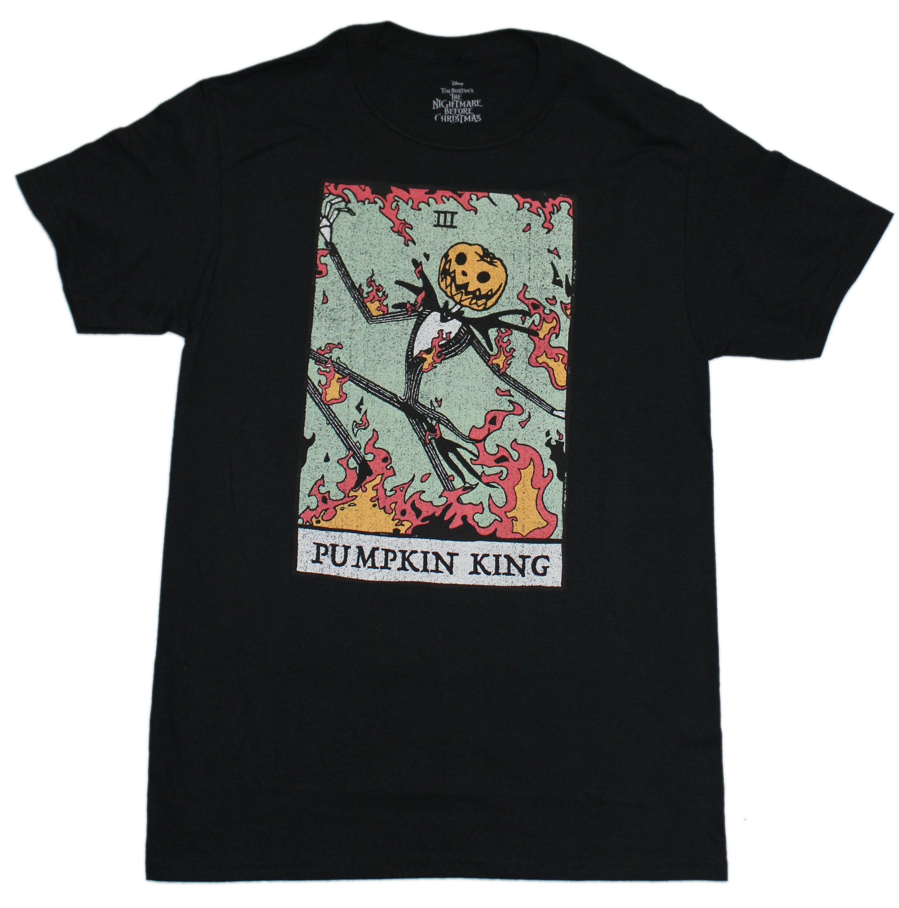 Nightmare Before Christmas MEns T Shirt Pumpkin King Card Image
