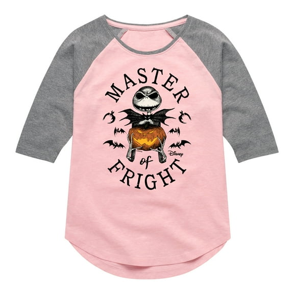 The Nightmare Before Christmas - Master Of Fright - Toddler And Youth Girls Raglan Graphic T-Shirt