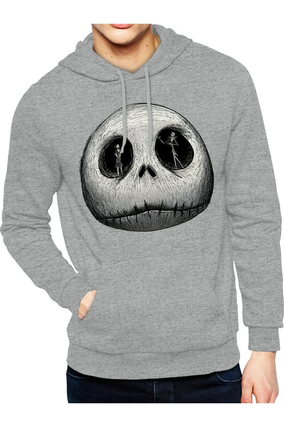 Nightmare Before Christmas, Men's Apparel Graphic Hoodie Sweatshirt, Jack In Thought, Sizes S-3XL