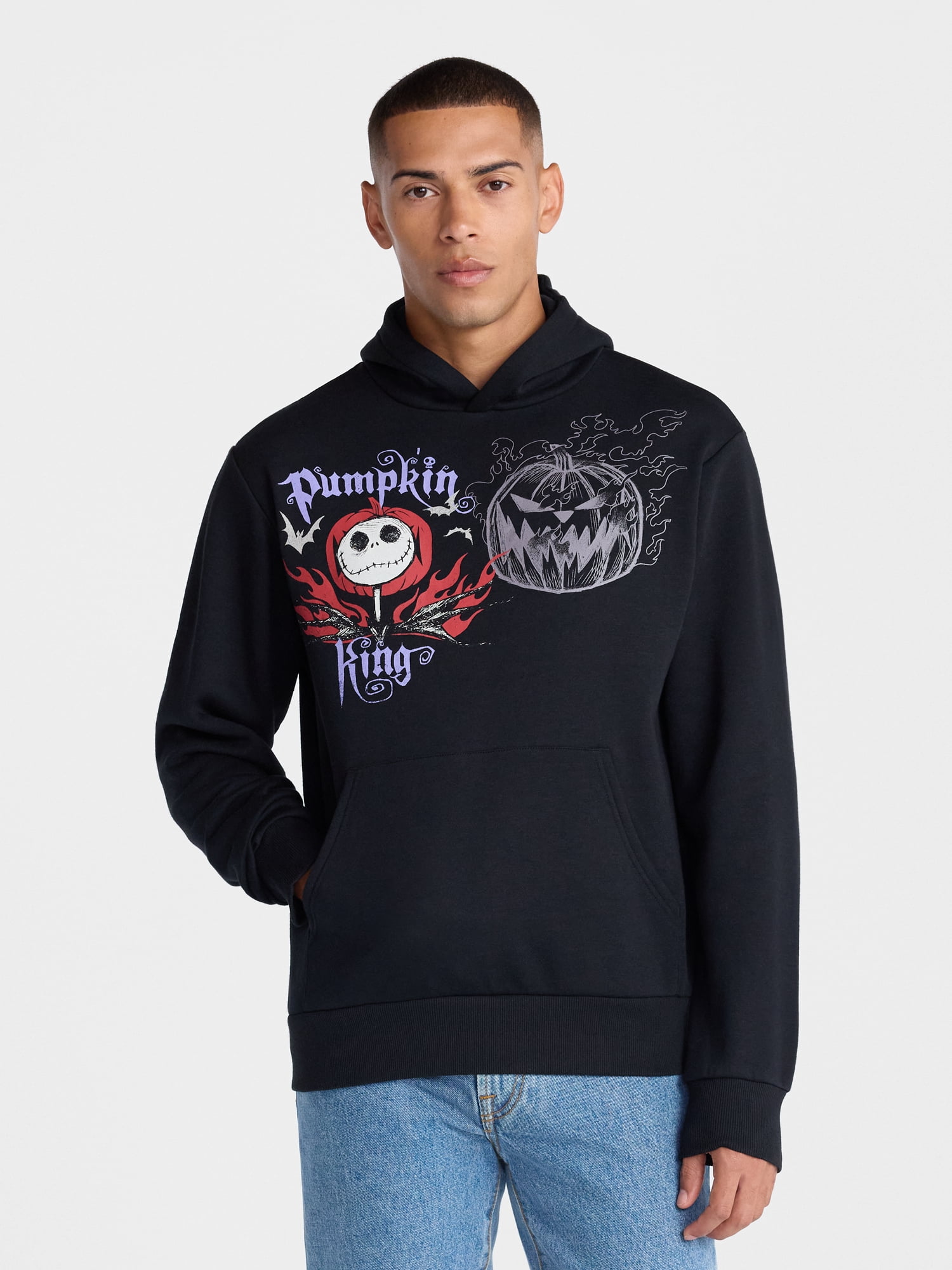Nightmare Before Christmas Men's and Big Men's Graphic Hoodie Sweatshirt, Sizes XS-5XL
