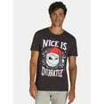 thumbnail image 1 of Nightmare Before Christmas Men's & Big Men's Nice Is Overrated Graphic Tee Shirt, Sizes XS-3XL, 1 of 5