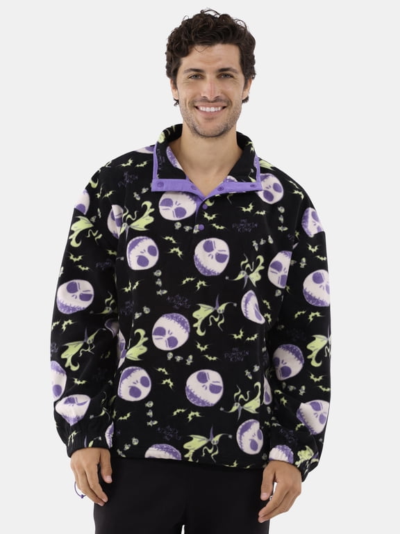 Nightmare Before Christmas Men's & Big Men's Polar Fleece Sweatshirt, Sizes XS-3XL