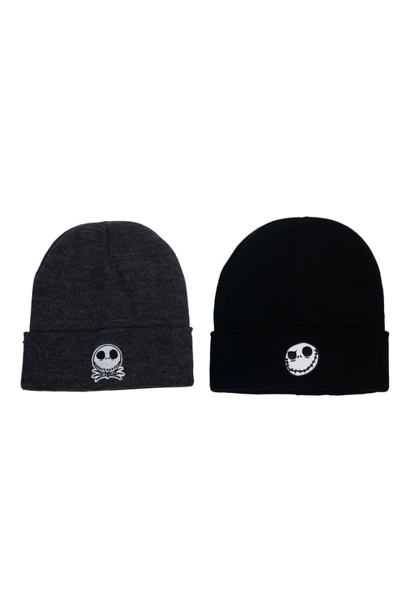 Nightmare Before Christmas Men's Licensed Beanie Style Hats, 2-Pack, One Size