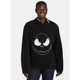 thumbnail image 1 of Nightmare Before Christmas Men’s and Big Men’s Jack Skellington Cosplay Faux Shearling Shacket, Sizes XS-3XL, 1 of 5