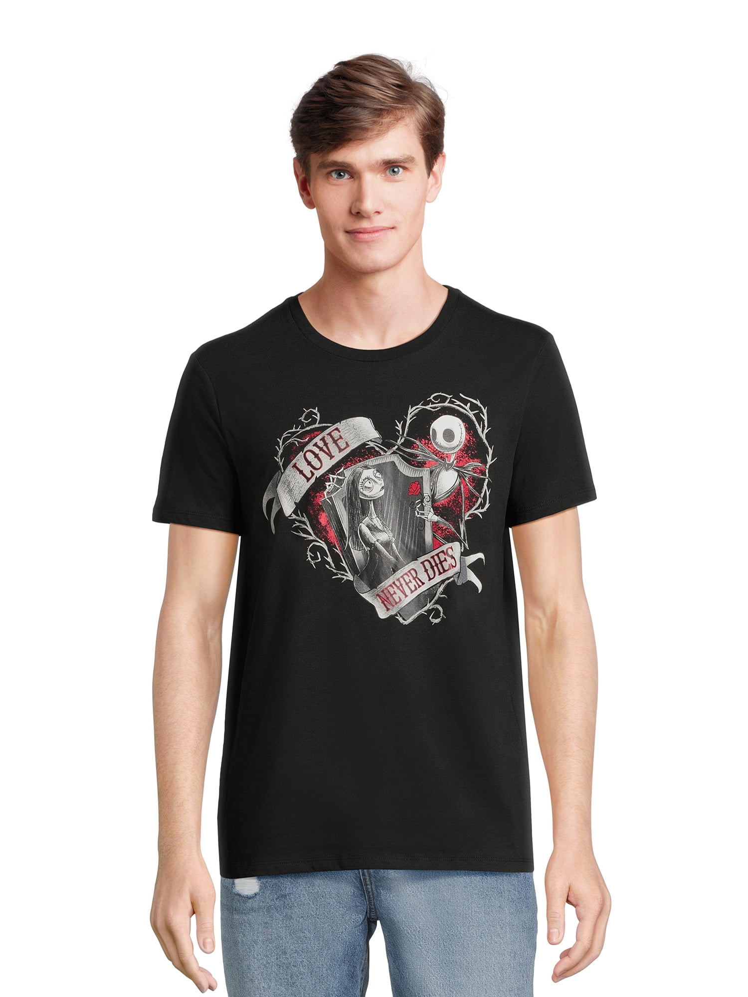 Nightmare Before Christmas Men’s and Big Men’s Valentine’s Day Graphic ...