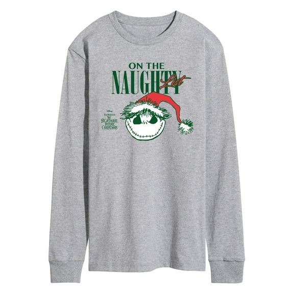 Nightmare Before Christmas - Naughty List Jack - Men's Long Sleeve Graphic T-Shirt
