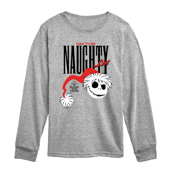 Nightmare Before Christmas - Naughty List Jack - Youth Boys Long Sleeve Graphic T-Shirt