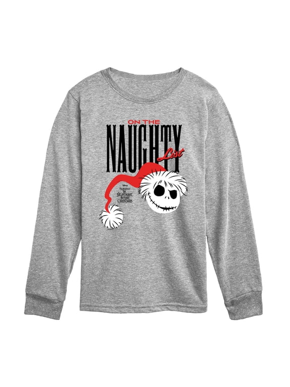 Nightmare Before Christmas - Naughty List Jack - Youth Boys Long Sleeve Graphic T-Shirt