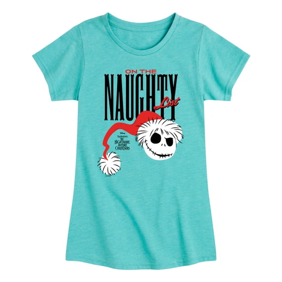 Nightmare Before Christmas - Naughty List Jack - Youth Girls Fitted Short Sleeve T-Shirt
