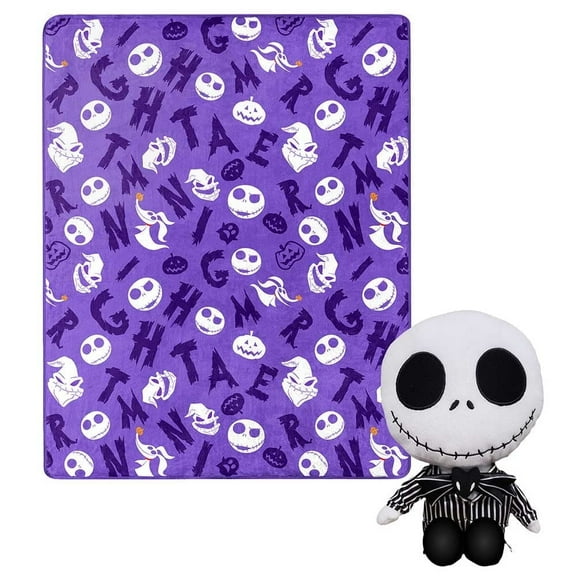 Nightmare Before Christmas Nightmare Friends Kids Silk Touch Throw Blanket with Plush Hugger