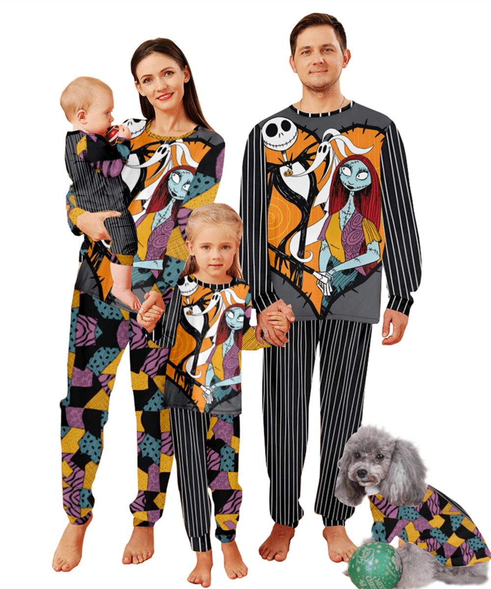 Nightmare Before Christmas Pajamas,Jack Skellington Sally Matching