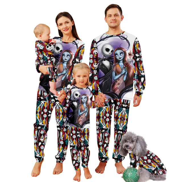 Nightmare Before Christmas Pajamas,Jack Skellington Sally Xmas Pajamas