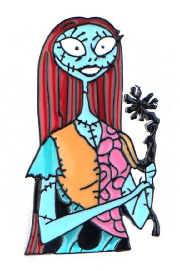 Nightmare Before Christmas Sally Character 1 Inch Tall Enamel Metal Pin