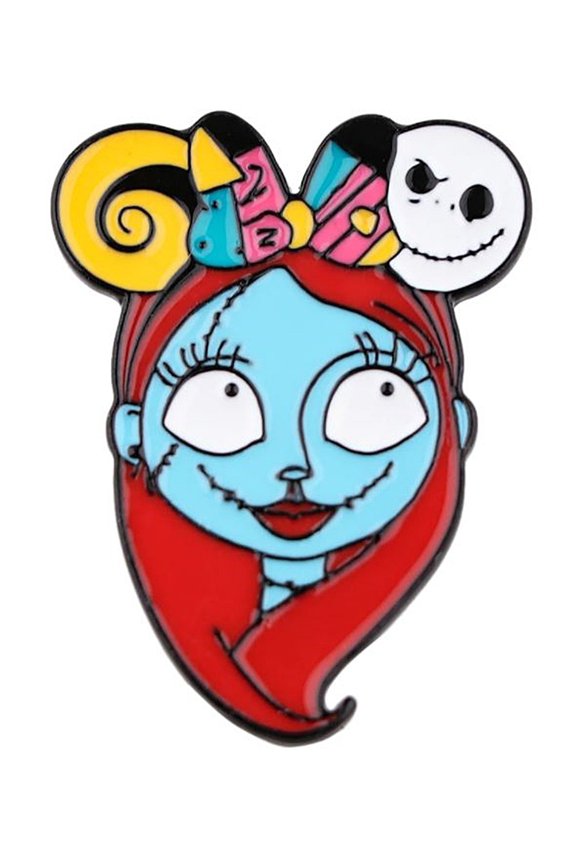 Nightmare Before Christmas Sally Character Face Enamel Metal Pin