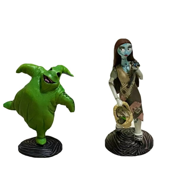 Nightmare Before Christmas Sally & Oogie Boogie Cake Topper Pvc Figure Figurine New