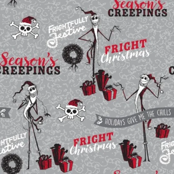 Nightmare Before Christmas Seasons Creeping Cotton Fabric (1 Yard)