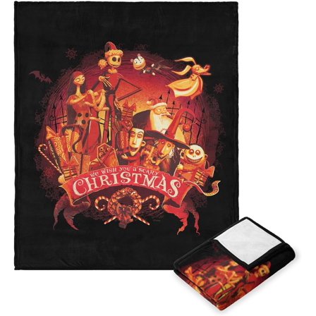 Nightmare Before Christmas Silk Touch Throw Blanket, 50" x 60", Forever Haunted