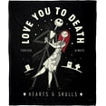 thumbnail image 1 of Nightmare Before Christmas Silk Touch Throw Blanket, 50" x 60", Love 2 Death, 1 of 6
