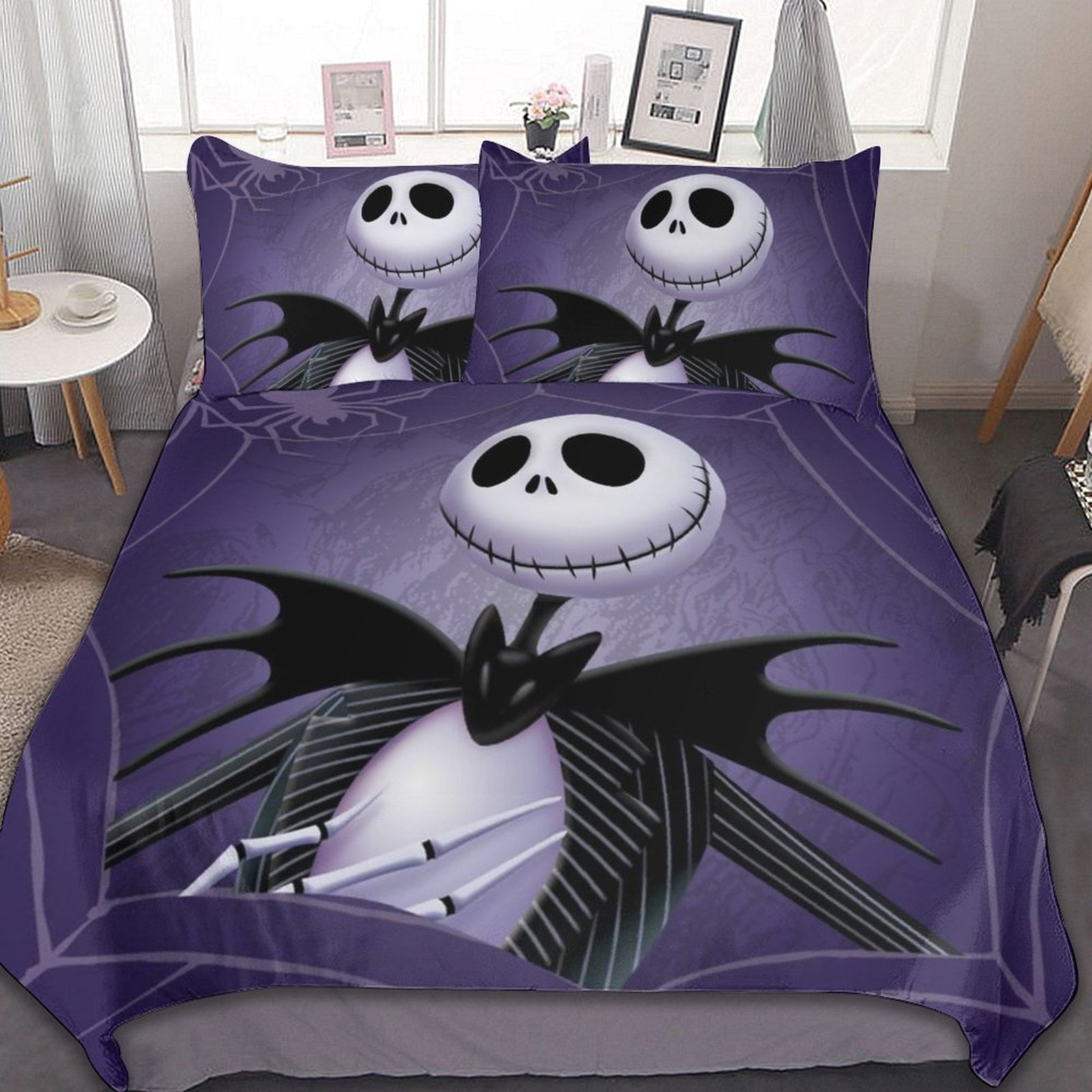 Nightmare Before Christmas Skull 3 Piece Bedding Sets Decor Comforter
