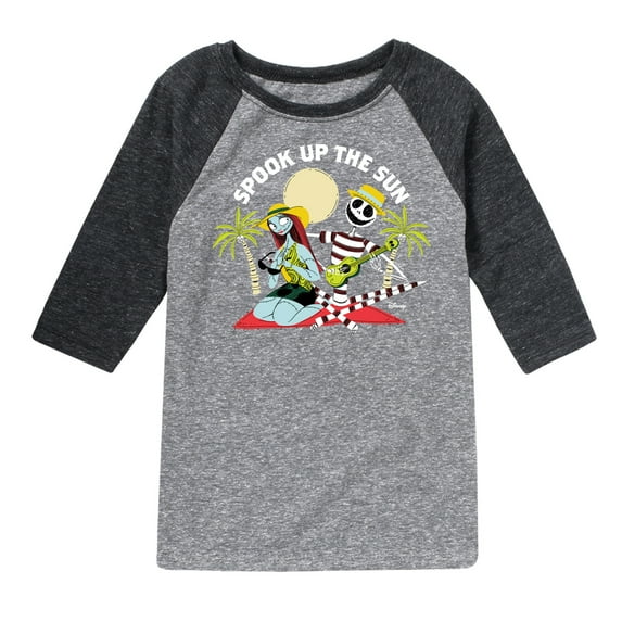 Nightmare Before Christmas - Spook Up The Sun - Summertime - Toddler And Youth Raglan Graphic T-Shirt