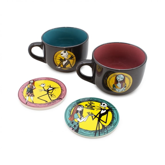 Nightmare Before Christmas Stackable Mugs and Coaster Set