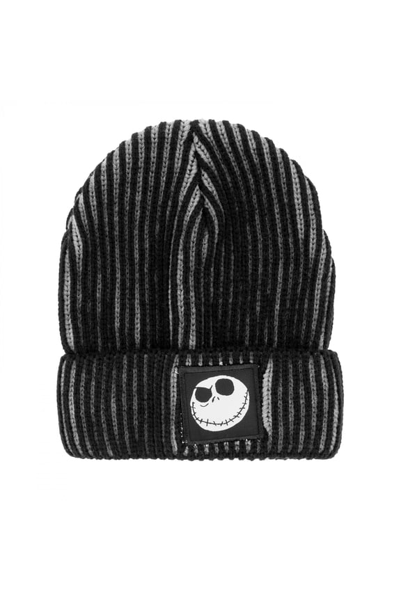 Nightmare Before Christmas Striped Jack Cuffed Beanie