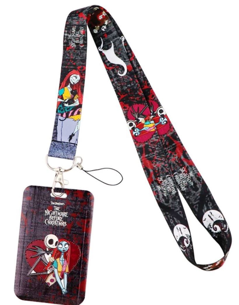 MAINSTREET CLASSICS Nightmare Before Christmas Themed Lanyard With ID Holder Keychain