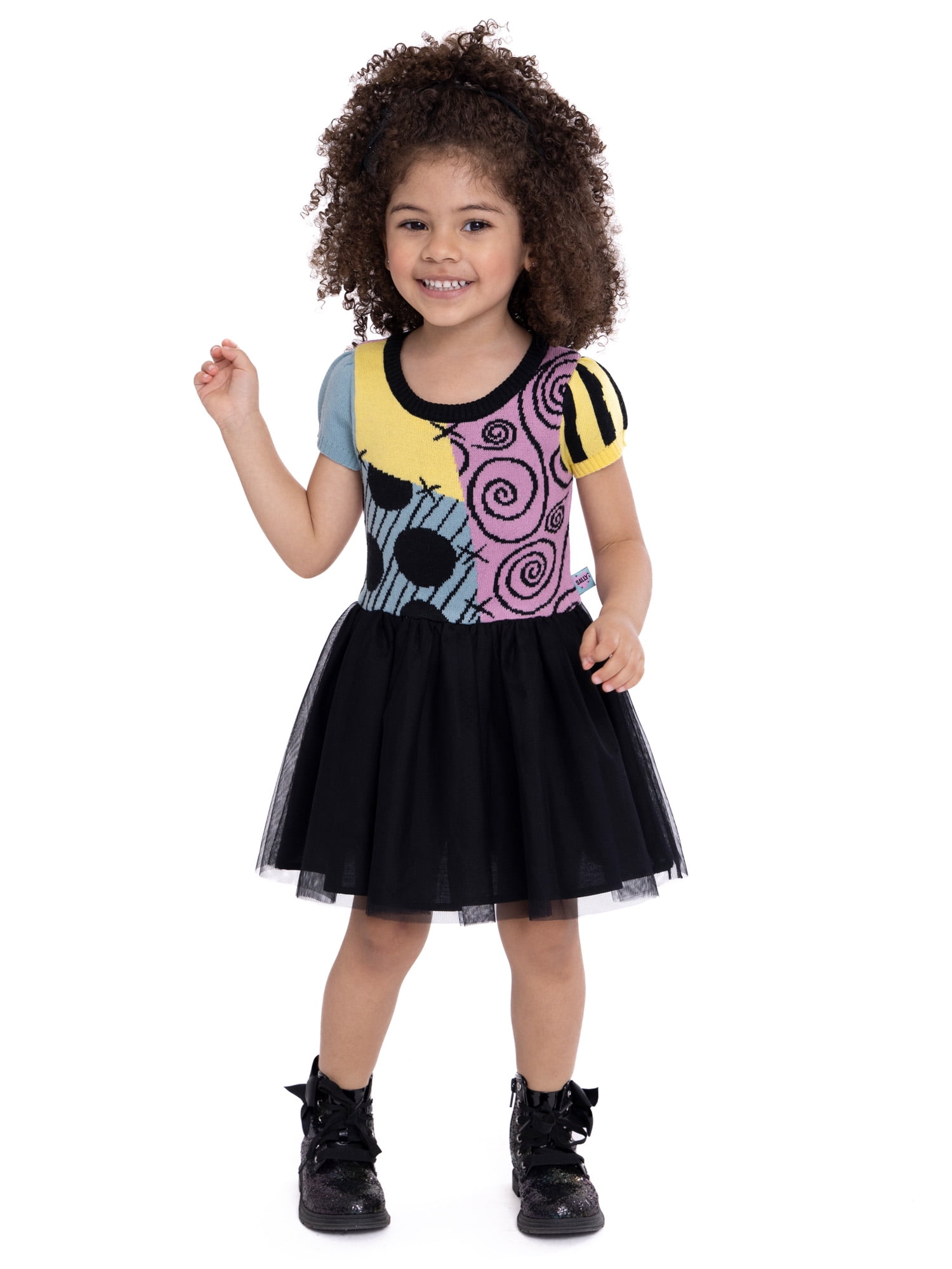 Nightmare Before Christmas Toddler Girl Sally Cosplay Sweater Dress, Sizes  12M-5T - Walmart.com
