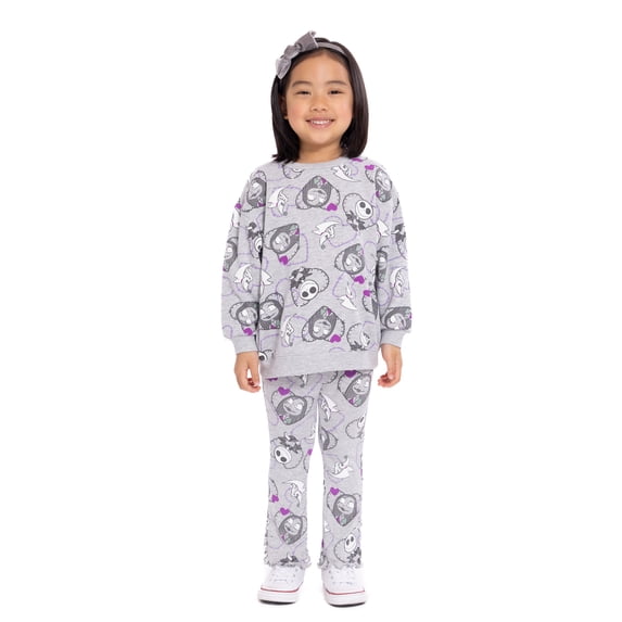 Nightmare Before Christmas Toddler Girls Print Sweatshirt and Flared Leggings, 2-Piece, Sizes 12M-5T