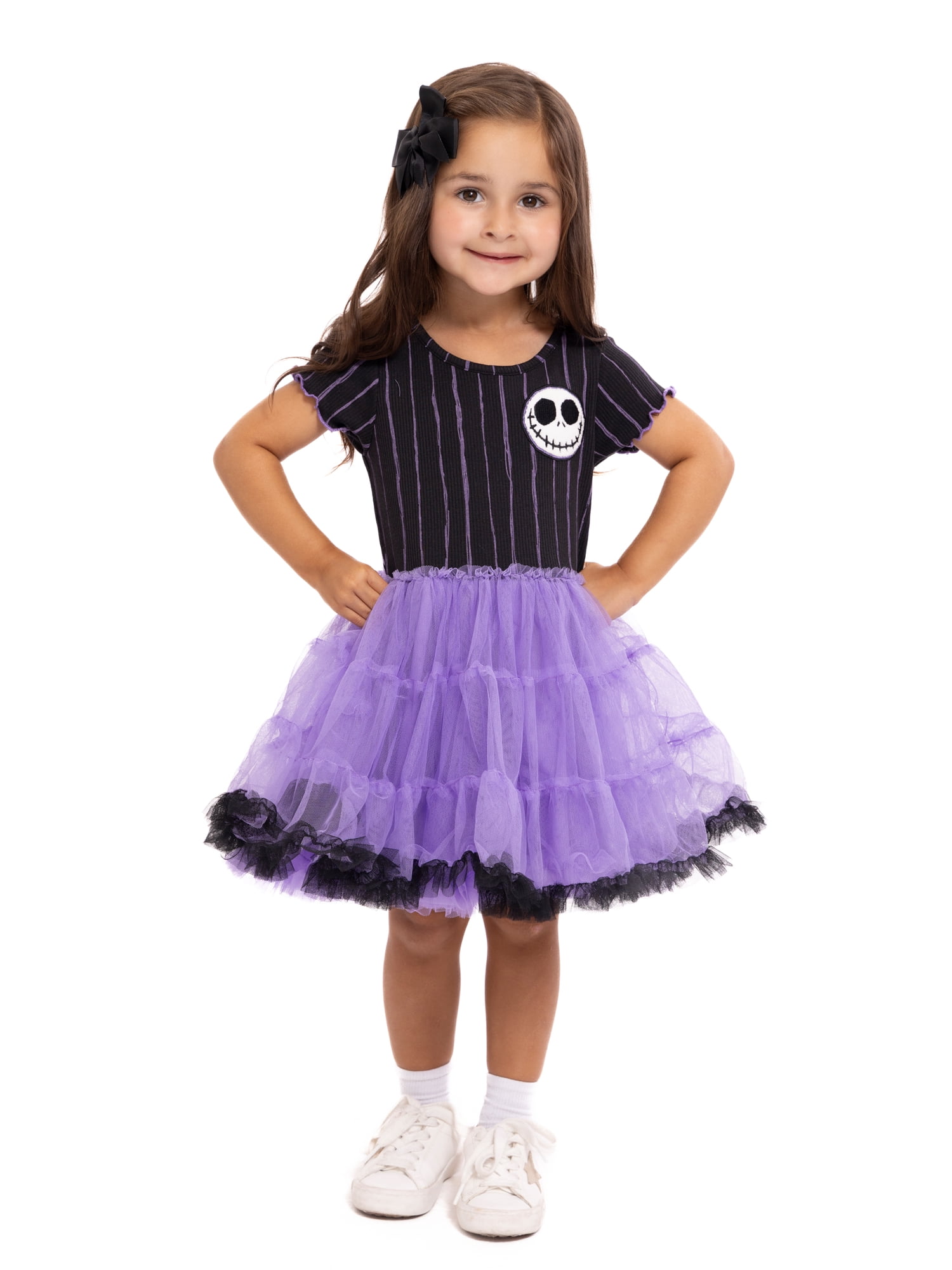 The Nightmare Before Christmas Toddler Girls Graphic Tutu Dress with Short Sleeves, Sizes 12M-5T