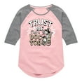 thumbnail image 1 of The Nightmare Before Christmas - Trust Me I'm A Doctor - Toddler And Youth Girls Raglan Graphic T-Shirt, 1 of 4