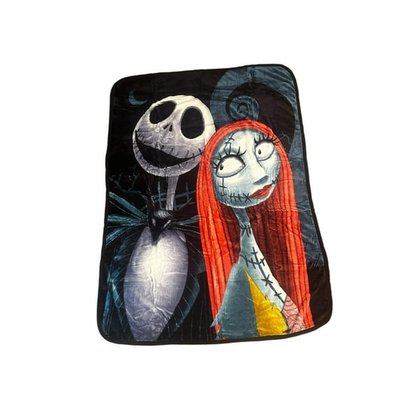 Nightmare Before Christmas Twin Plush Blanket Super Soft "Jack Sally"
