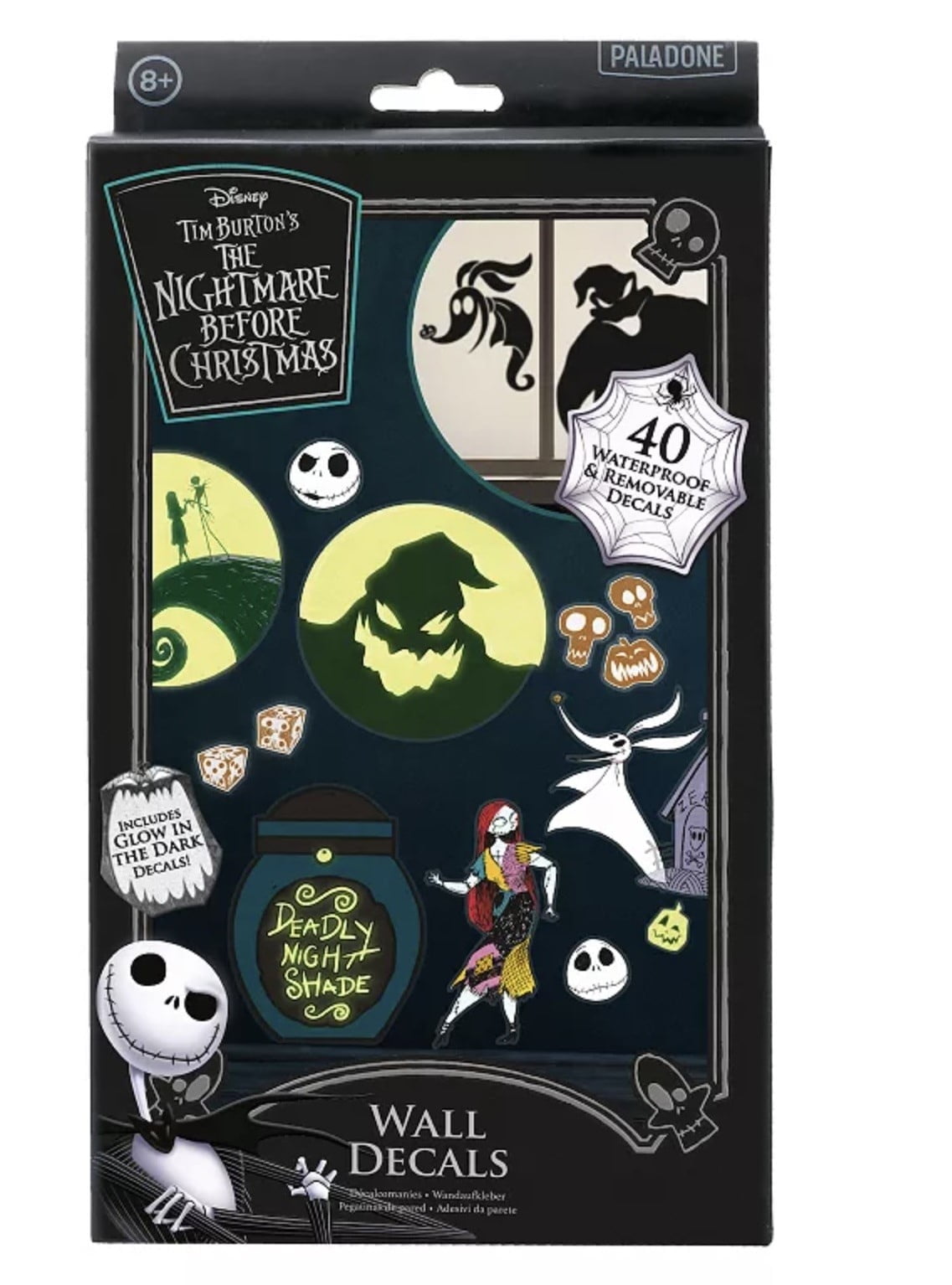 Nightmare Before Christmas Glow-in-the-Dark Vinyl Wall Decals Set