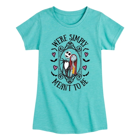 The Nightmare Before Christmas - We're Simply Meant To Be - Toddler And Youth Girls Short Sleeve Graphic T-Shirt