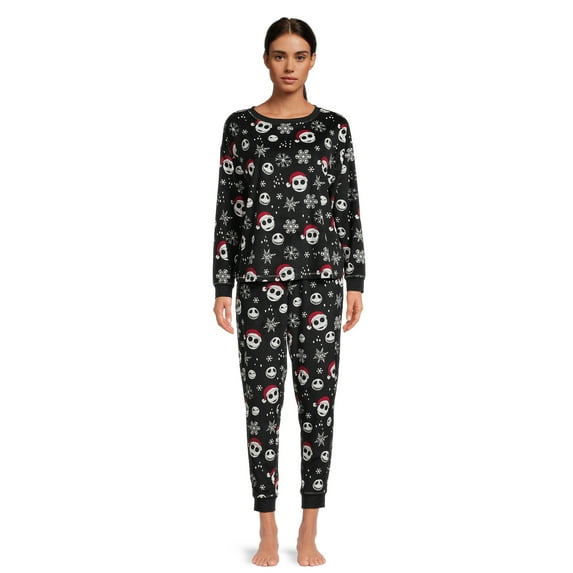 Nightmare Before Christmas Women's Christmas Top and Pants Pajama Set, 2-Piece, Sizes S-3X