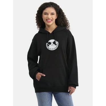 Nightmare Before Christmas Women's Front Back Graphic Hoodie Sweatshirt, Sizes XXS-XXL