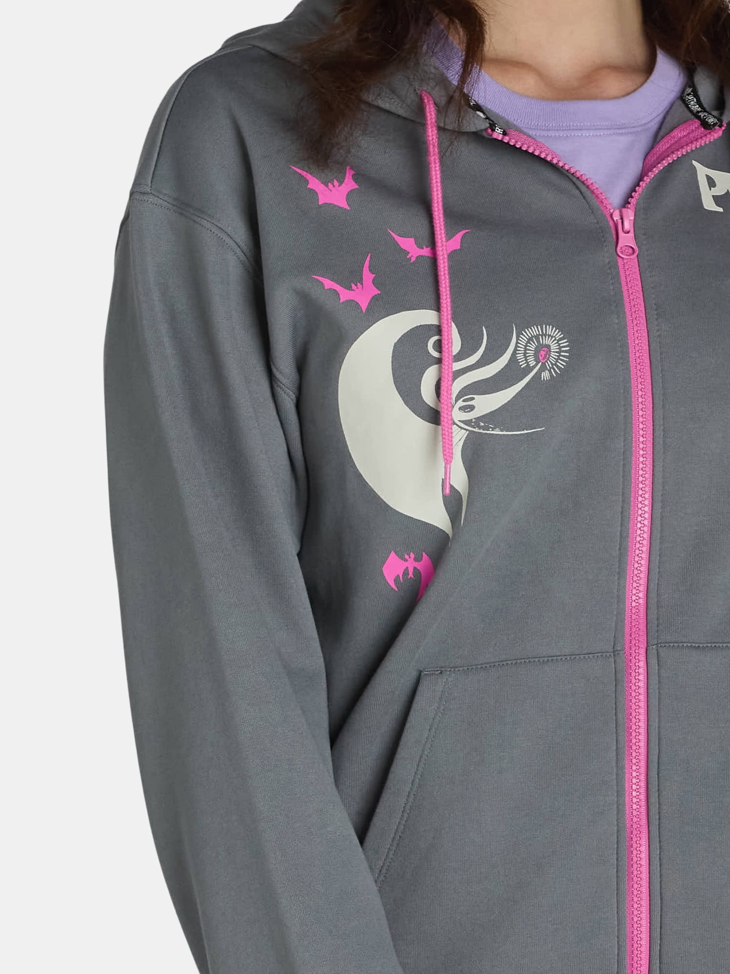 Nightmare Before Christmas Graphic Hoodie Pullover with Long Sleeves, Women's