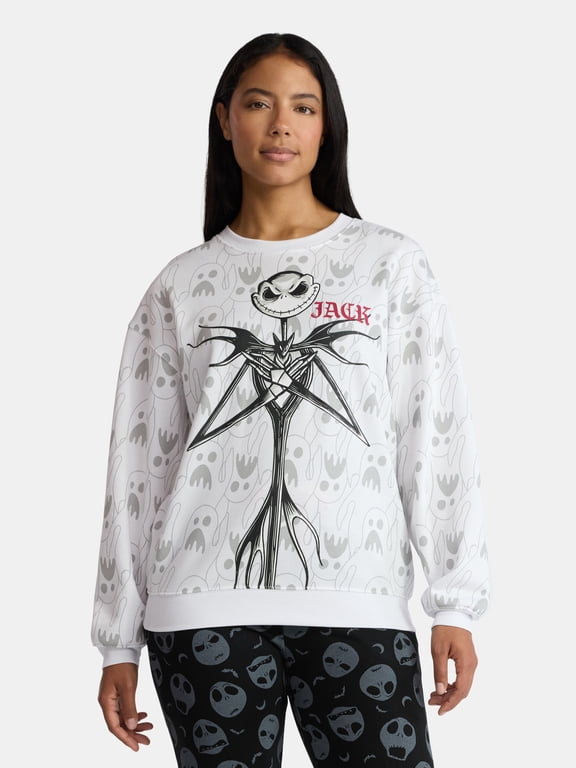 Nightmare Before Christmas Women's Graphic Sweatshirt with Long Sleeves, Sizes XXS-XXL