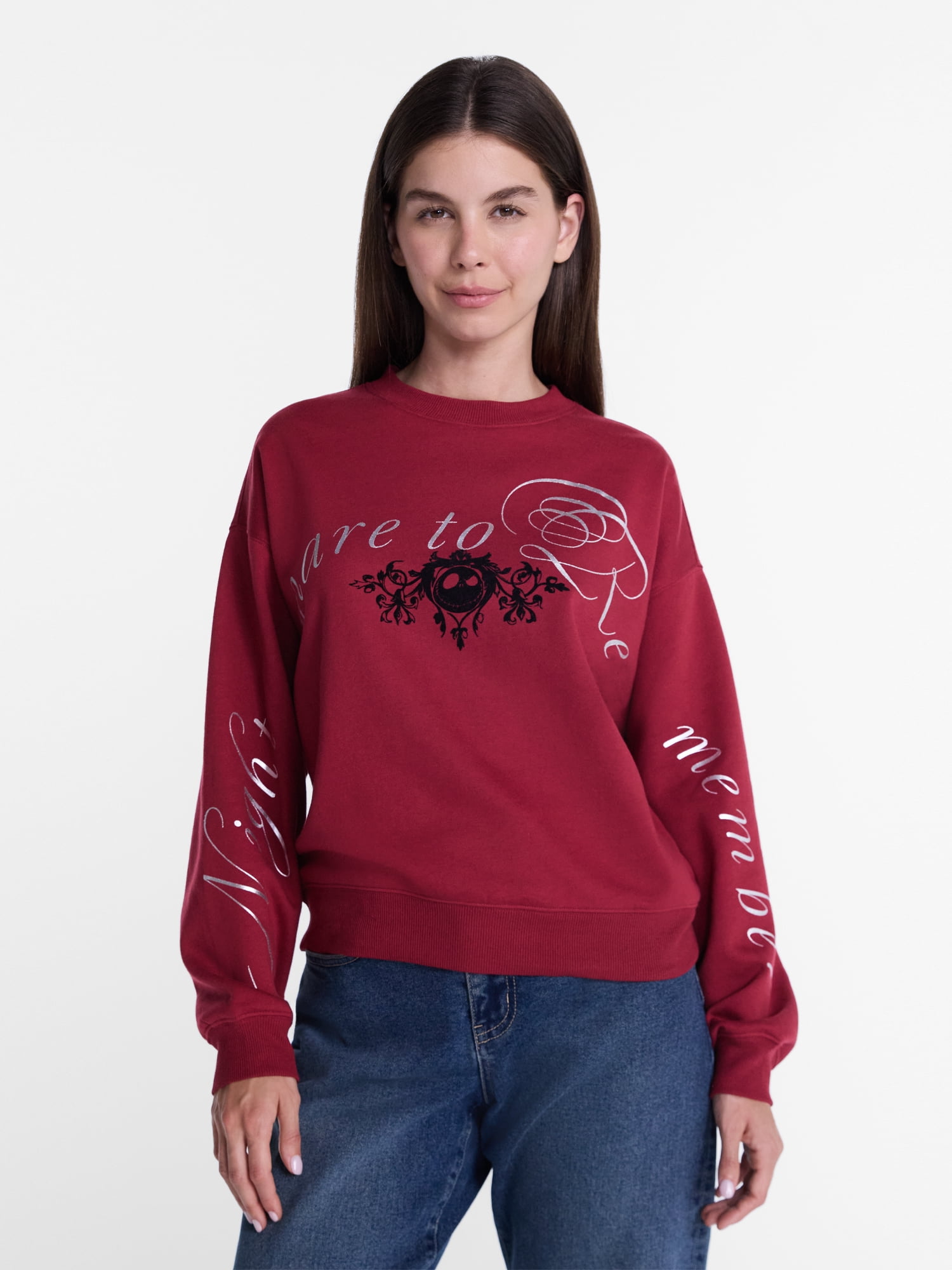 Disney Nightmare Before Christmas Women's Halloween Fleece Sweatshirt, Sizes XXS-XXL