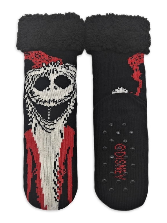 Nightmare Before Christmas Women’s Holiday Slipper Socks, 1-Pack, Size 4-10