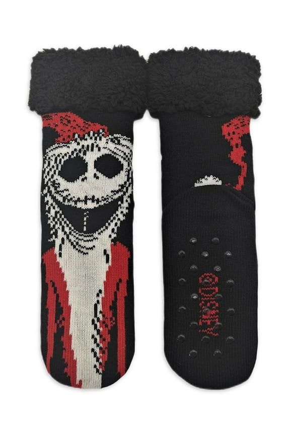 Nightmare Before Christmas Women’s Holiday Slipper Socks, 1-Pack, Size 4-10