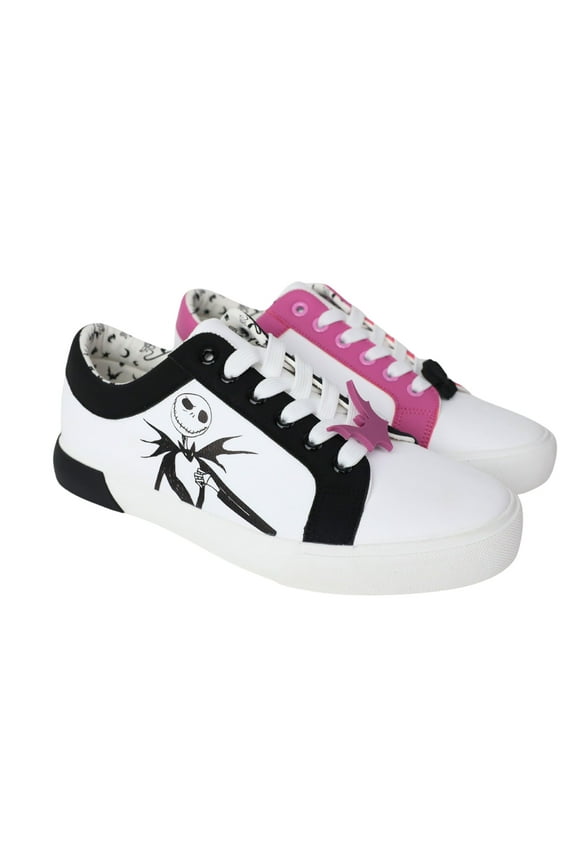 Nightmare Before Christmas Women's Jack and Sally Low-Top Court Sneakers