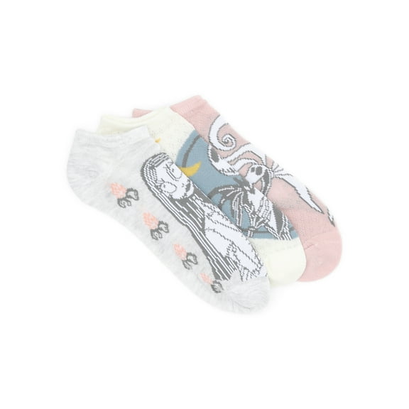 Nightmare Before Christmas Women's No-Show Socks, 3-Pack, Size 4-10