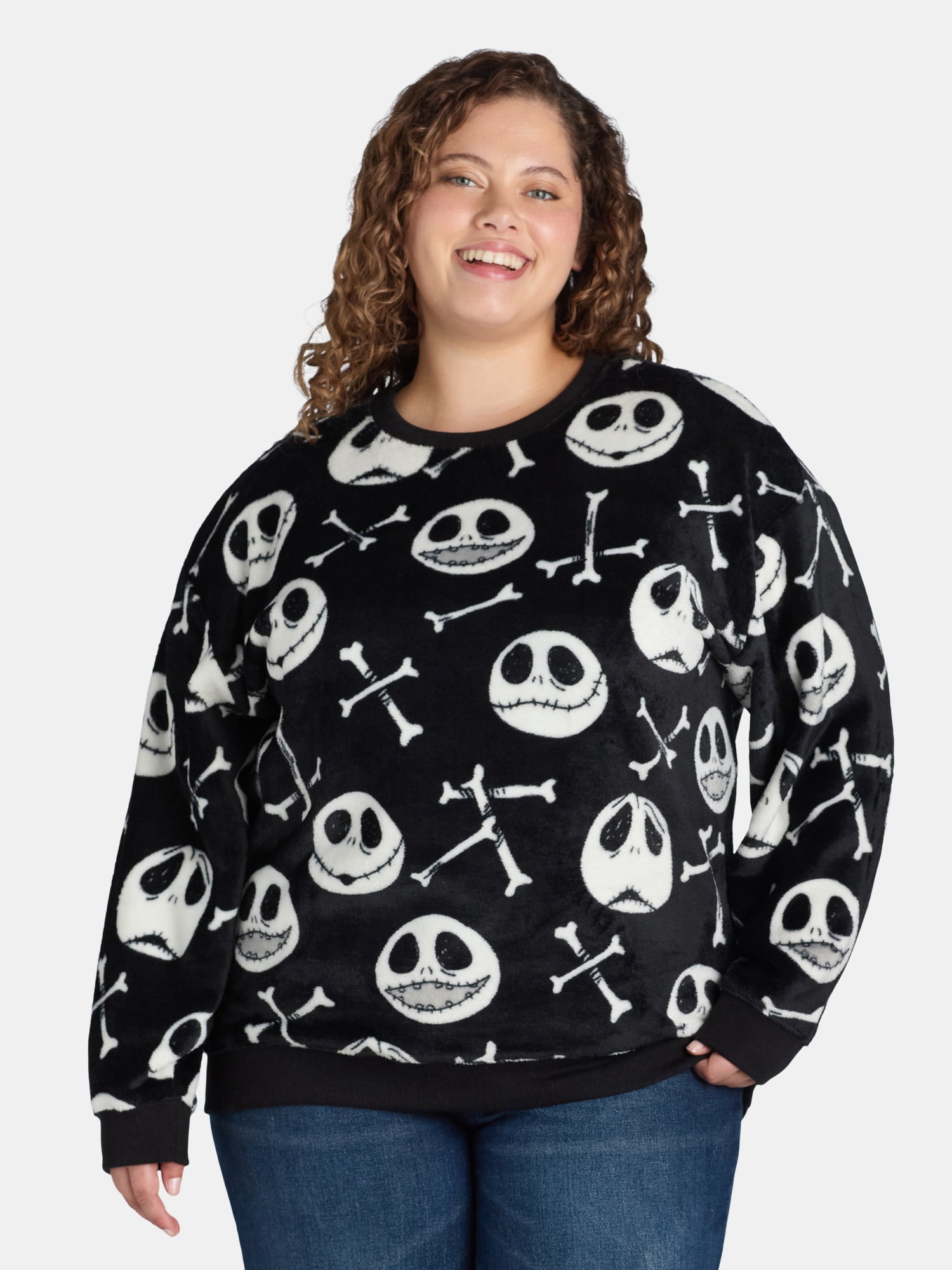 Nightmare Before Christmas Women's Plus Graphic Sweatshirt Gift Box