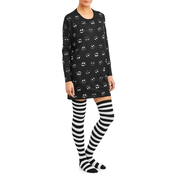 Nightmare Before Christmas Women's and Women's Plus Sleepshirt w/socks Pajama