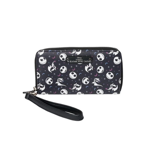 Nightmare Before Christmas Womens Zip Around Wallet All-Over Print Wristlet